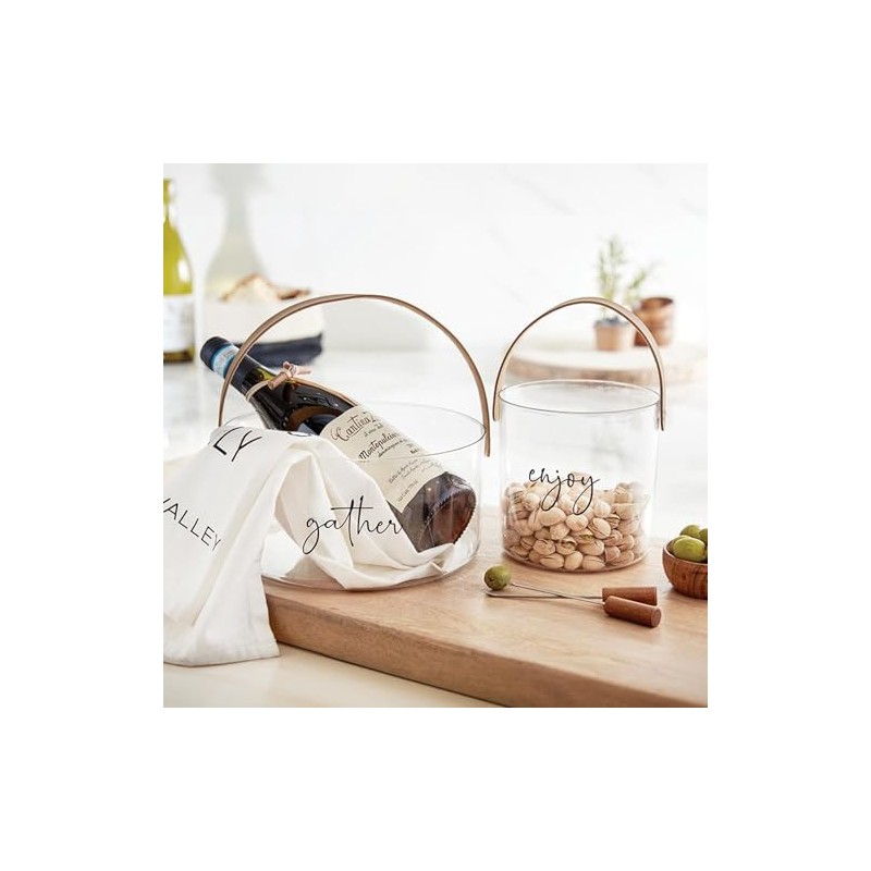 Santa Barbara Design Studio Ice Bucket with Handle Acrylic Champagne