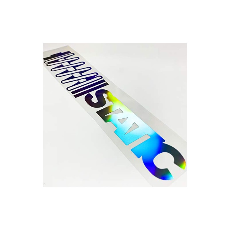 Static Aufkleber Hologramm Autoaufkleber Tuningsticker Regenbogenfarben Sticker Oilslick Weiß, 55
