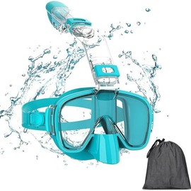 Easy-Breathing Diving Snorkel Mask Black L 2ea
