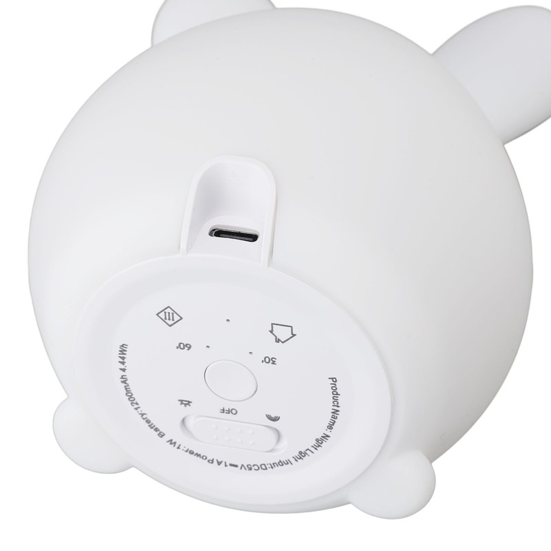 Silicone Night Light Cute Cartoon Mouse USB Rechargeable Tap Control