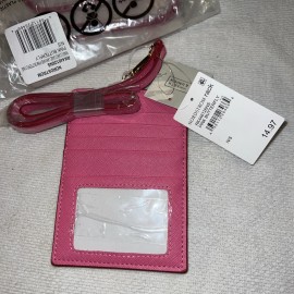 14th & Union Pink Card Holder Lanyard ID Case Wallet Travel NWT