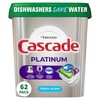 Cascade Platinum Dishwasher Pods, Dishwasher Detergent, Actionpacs, Fresh, 62 Count