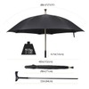 Walking Sticks Umbrella - Height Adjustable Walking Cane Crutch Self