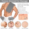Exfoliante corporal de nylon y guantes de baño grises Anezus