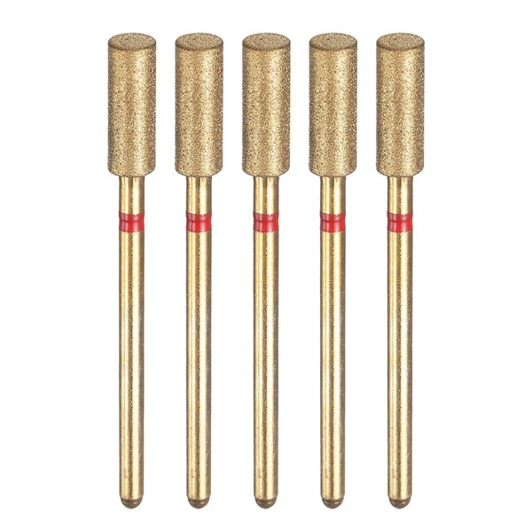 sourcing map 5pcs 200-230 Grits Diamond Grinding Bit 4.2mm Cylindrical