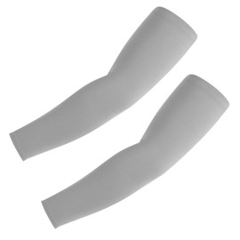 [AOY] アームカバー uvカット メンズ 【UPF50+で紫外線99％カット・つけた瞬間からひんやり涼感キープ】 腕カバー 日焼け防止 冷感 涼しい 滑り止め加工 伸縮性 吸汗速乾 無地 野球 ゴルフ スポーツ 作業用 ドライブ 自転車 (ライトグレー, L)