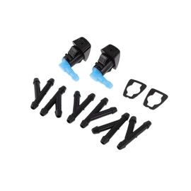 PARSKILO Windshield Washer Nozzle for Ford Fusion 2008-2012 Front W/ 6 Pcs Y Hose Connector Car 25815793 Black,Blue Plastic 1 Set Benefit
