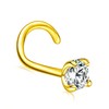 Moissanite Nose Stud for Women - 18K Gold-plated Moissanite Nose