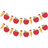 2 Pieces Back to School Pencil and Apple Banner Decorations