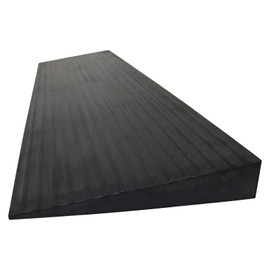WYDDDARY 1.6" Rise Non-Slip Solid Rubber Threshold Ramp 11000 LBS Load Capacity 35.4" Wide Cuttable Threshold Ramp Portable Sill Scooter Wheelchair Ramp for Doorways Driveways Bathroom