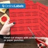 Red Sticker Paper - 8.5 x 11 Full Sheet Label