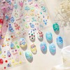 Summer Beach Vacation Sunglasses Slipper Swimsuit Nail Stickers Cute Swimming
