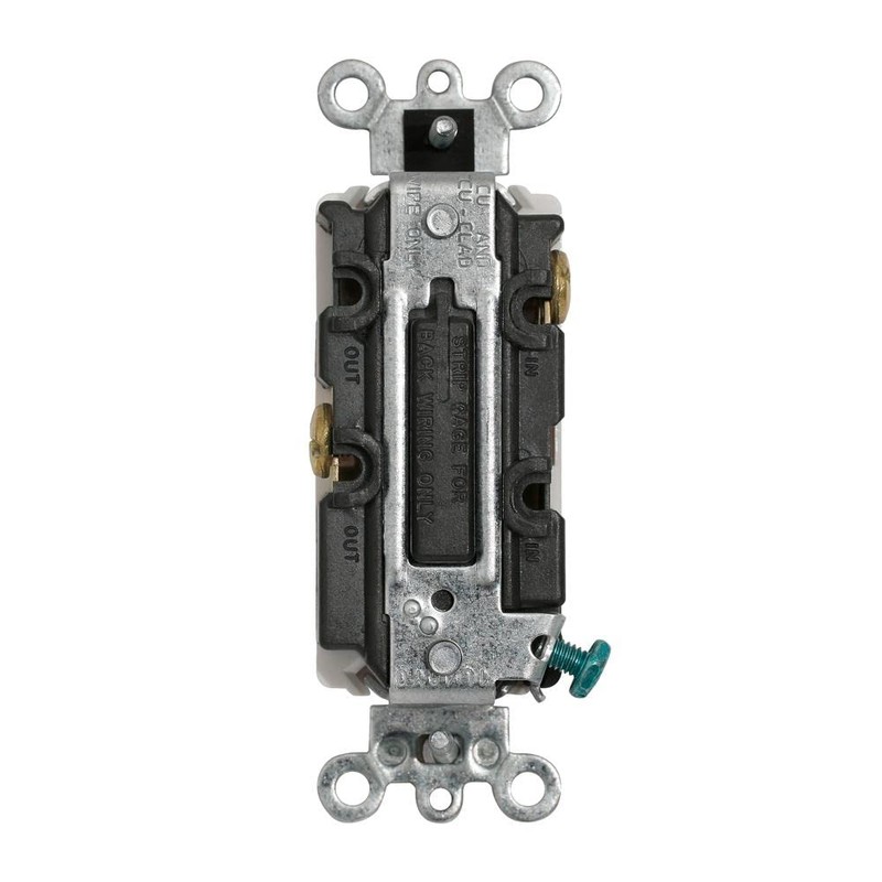 Leviton 5655-2W White Decora Plus Single Pole Rocker Switch, Momentary