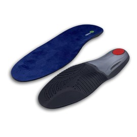 CSM Sports Athlete Insoles - Comfort Trainer Inserts with Metatarsal Raise Arch Support Shell & Heel Gel Cushion - Size 8