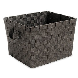 Whitmor Woven Strap Storage Tote Basket - Espresso , Large