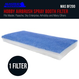 Master Airbrush Hobby Airbrush Spray Booth Filter Set, Fits Master, Paasche, Sky Enterprise, Airhobby and Many Others.
