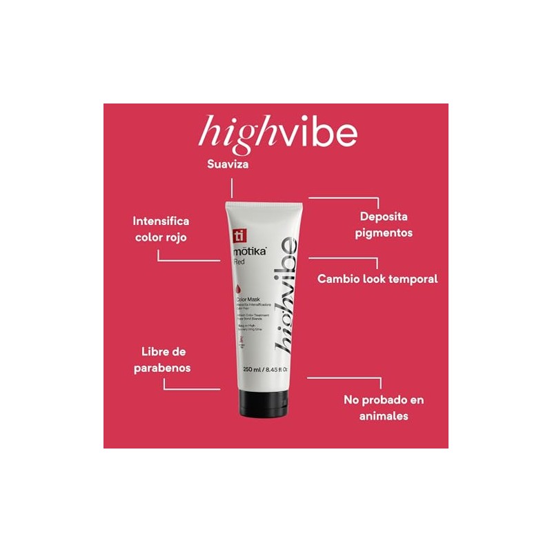 Motika High Vibe Mascarilla Matizante Roja de 250ml