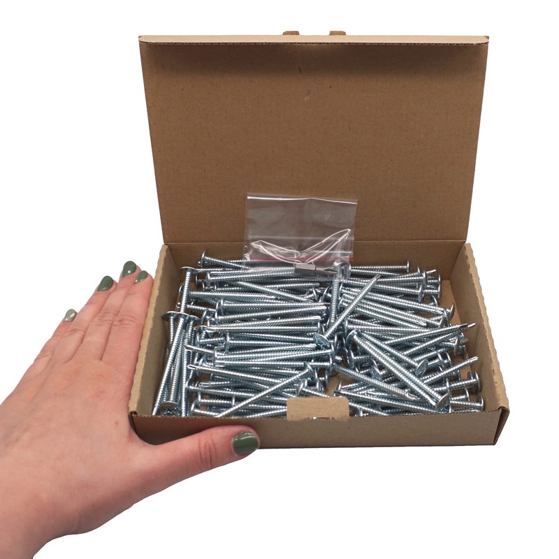 (Pack of 150) Zinc Plated Steel 4.2 x 60mm Screws,