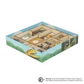 The Broken Token Game Organizer Compatible with Horizons of Spirit Island - Wooden Game Organizing Box with Multiple Trays