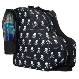 Fydelity Blue Roller Skates Bags For Women Quad Roller Skates Bag or Roller Skate Bags for Girls; Use as Ice Skating Bag, Roller Skating, Inline or Ice Skate Bags w/Water Bottle Bag