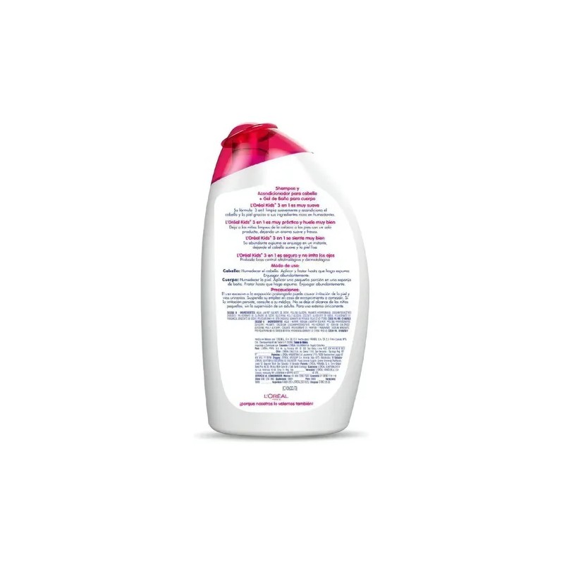 Shampoo 3 En 1 L'oreal Kids Explosión De Frambuesa 265