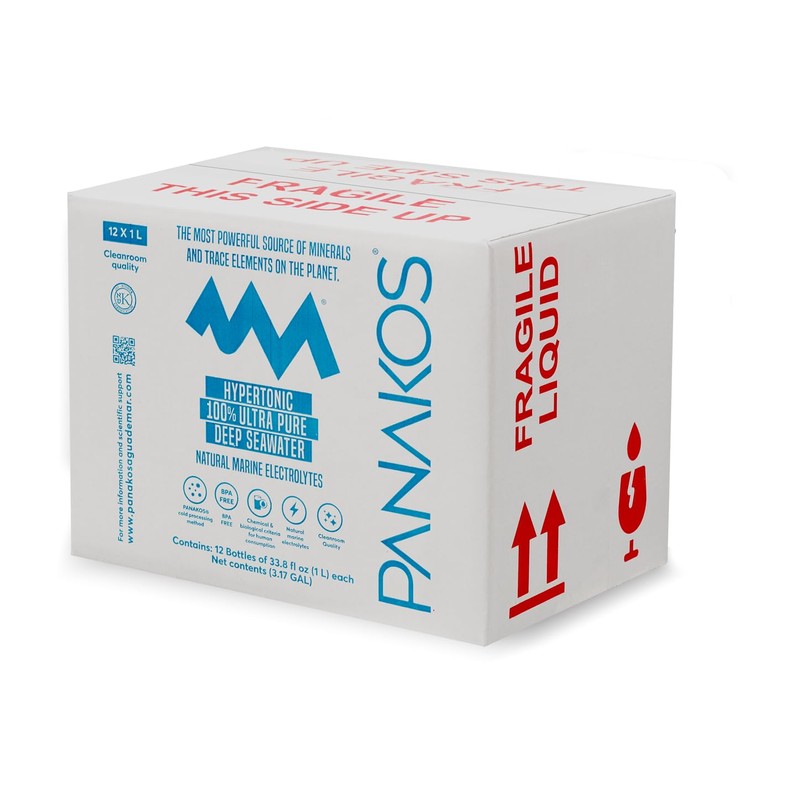Panakos Deep Seawater Hypertonic Agua de Mar Profundo 12 Bottle