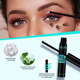 Eyelash Extension Remover,Lash Cluster Remover For Lash Extensions,Individual Lashes Remover Non Irritating,Diy Eyelashes Clusters Glue Remover Oil,Eye Cleanser For Removal Diy Lash Extensions（5ml）
