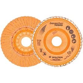 Walter 06A462 4-1/2x7/8 Enduro-Flex Turbo Discs Fast Grinding Blending Flap Disc Grit 36/60 Type 27, 10 pack