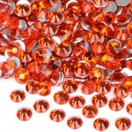 2880PCS Art Nail Rhinestones non Hotfix Glue Fix Round Crystals Glass Flatback for DIY Jewelry Making with one Picking Pen (ss6 2880pcs, Hyacinth)