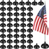Gerrii 48 Pcs Mini Flag Stand Small Flag Base Mini