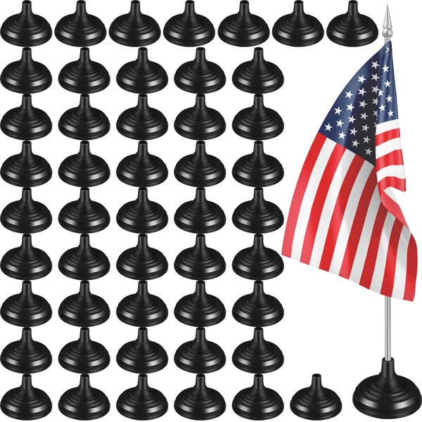Gerrii 48 Pcs Mini Flag Stand Small Flag Base Mini