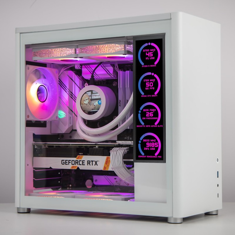 wisecoco 8.8 Inch Computer Secondary Screen CPU Temperature Monitor with