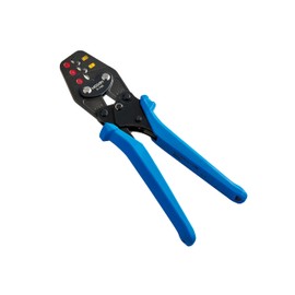 Hozan P-746 Crimping Tool, Compact Multi-Type for Crimping 2 Types of Terminals in 1, Multiple Sizes for Insulated Closed Terminals and Bare Crimping Terminals with Molding Confirmation Mechanism