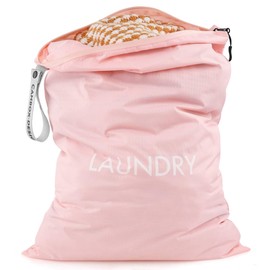 Asnews Laundry Bag Travel 60 x 90 cm, Nylon Waterproof Laundry Bag with Zip, 120 L Large Capacity Fabric Bag, Foldable Dirty Laundry Bag for Home, Travel, Holiday