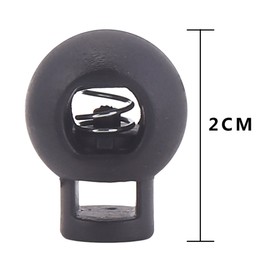 CCINEE Cord Stopper Cord Lock for Sportswear Round 50 Pcs (Round)