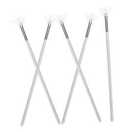 Baluue 5pcs Esthetician Face Makeup Brush Soft Fan Applicator Tool for Even Application of Facial Masks and Creams Gentle Touch for All Skin Types for Home and Travel Use