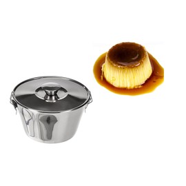 ibili Pudding Mould with lid 18 cm of Stainless Steel, Aluminium, Silver