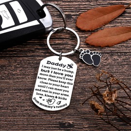 Dad Gifts for Fathers Day Gender Reveal Ideas New Dad Gifts First Time Dad Gifts from Wife Expectant Dad Gifts Daddy to Be Gift for Men New Dad Keychain for New Father Pregnancy Baby Announcement Gift