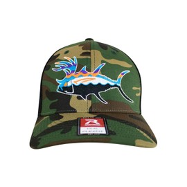 Buck-Eye Explorer Classic Meshback Richardson Flexfit Hat (Large/X-large) Camo/Black