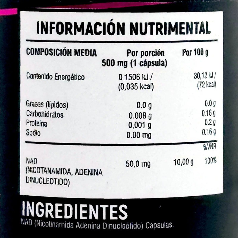 Doral Nad Nicotinamida Adenina Dinucleótido 60 Capsulas Migh