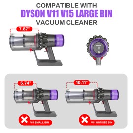 YAYA-Bechine Dyson Large Dust Container, Compatible with V11, V15, SV14,SV15, SV22, Vacuum Cleaner Replacement Dust Container with HEPA Filter with On/Off Clasp