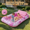 Inflatable Backyard Tanning Pool Lounger Float with Built-in Drainage, 72"×48"