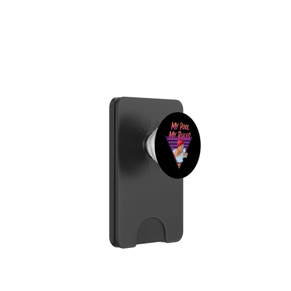 Swimming Swimmer Swim My Pool My Rules Retro PopSockets PopWallet