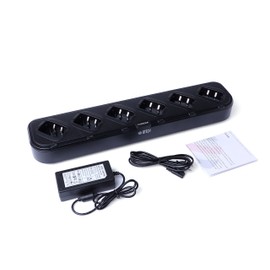 BTECH CH-5-6 6-Way Gang Charger for BF-F8HP, UV-5X3, UV-5R, UV-5RA (BL-5 Battery), Bulk Bank Multi Charger for BaoFeng, BTECH