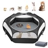 2-in-1 Small Animals Playpen with Pad, Waterproof Small Pet Cage