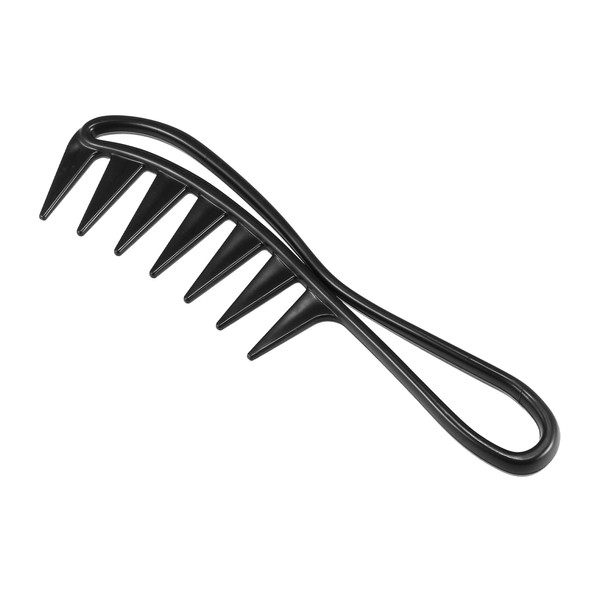 VOCOSTE Afro Hair Wide Comb Large Hair Fork Comb Hairdressing Styling Tool for Curly Hair Men Women Plastic Black