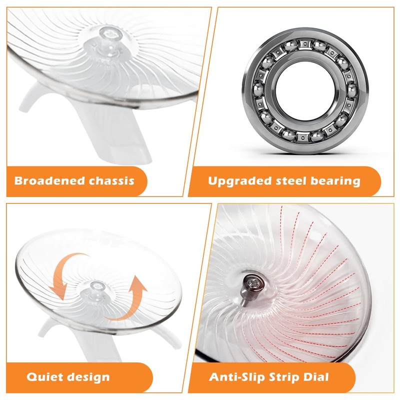 Hamster Wheel, Hermit Crab Climbing Toys Silent Exercise Running Wheel,