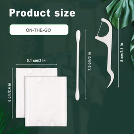 50 Pack Hotel Vanity Kit Individually Wrapped, Bulk Hotel Amenities Kit, Hospitality Set, Amenities Hotel Vanity Set Hygiene Products Include Cotton Pads, Cotton Swabs, Dental Floss Picks