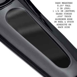 Tricktoppers Premium Peel And Stick Metal Aftermarket Dash Panel Console Insert For Harley Davidson Street Glide 2010-2021 & Road Glide 2010-2021| Solid Vivid Gloss Black
