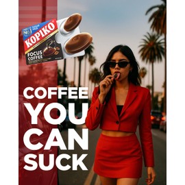 Kopiko Focus Coffee Candy – Have 80mg Caffeine per 2 Pieces for Energy & Mental Focus – Sugar-Free Hard Candy with Real Indonesian Coffee Extract (12 Pack w/4 Candies Each)